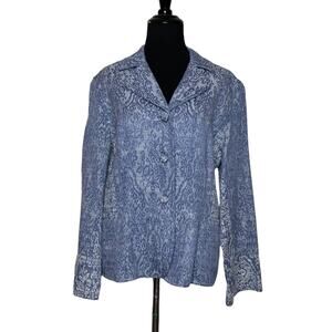 J. Jill Blazer Embroidered Brocade Blazer Jacket Blazer size 12P